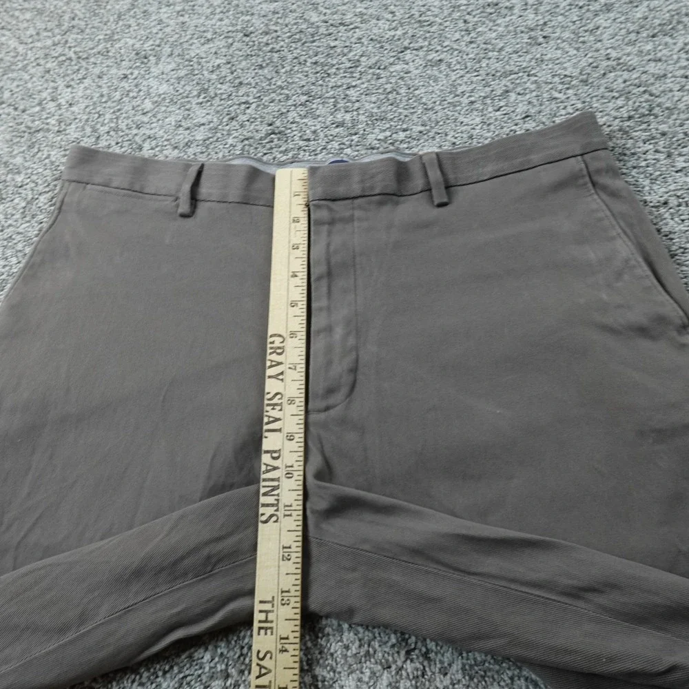 Banana Republic Pants Mens 36X34 Gray Chino Trouser Flat Front Stretch Baggy Y2K